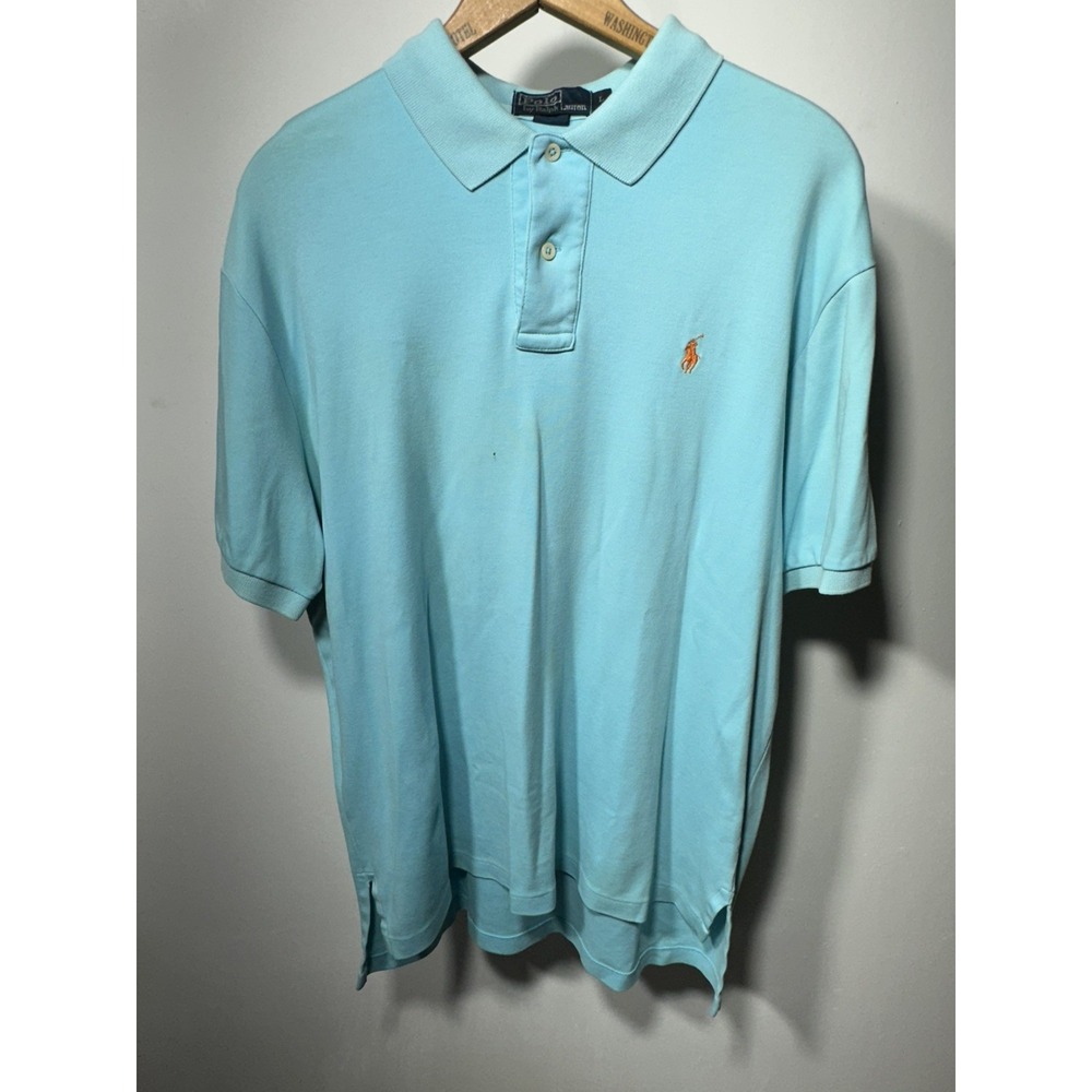 Polo Ralph Lauren Light Blue Short-Sleeve Polo Shirt Size Large